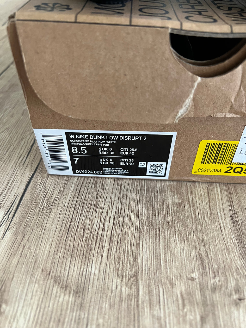 Nike Dunk low disrupt panda