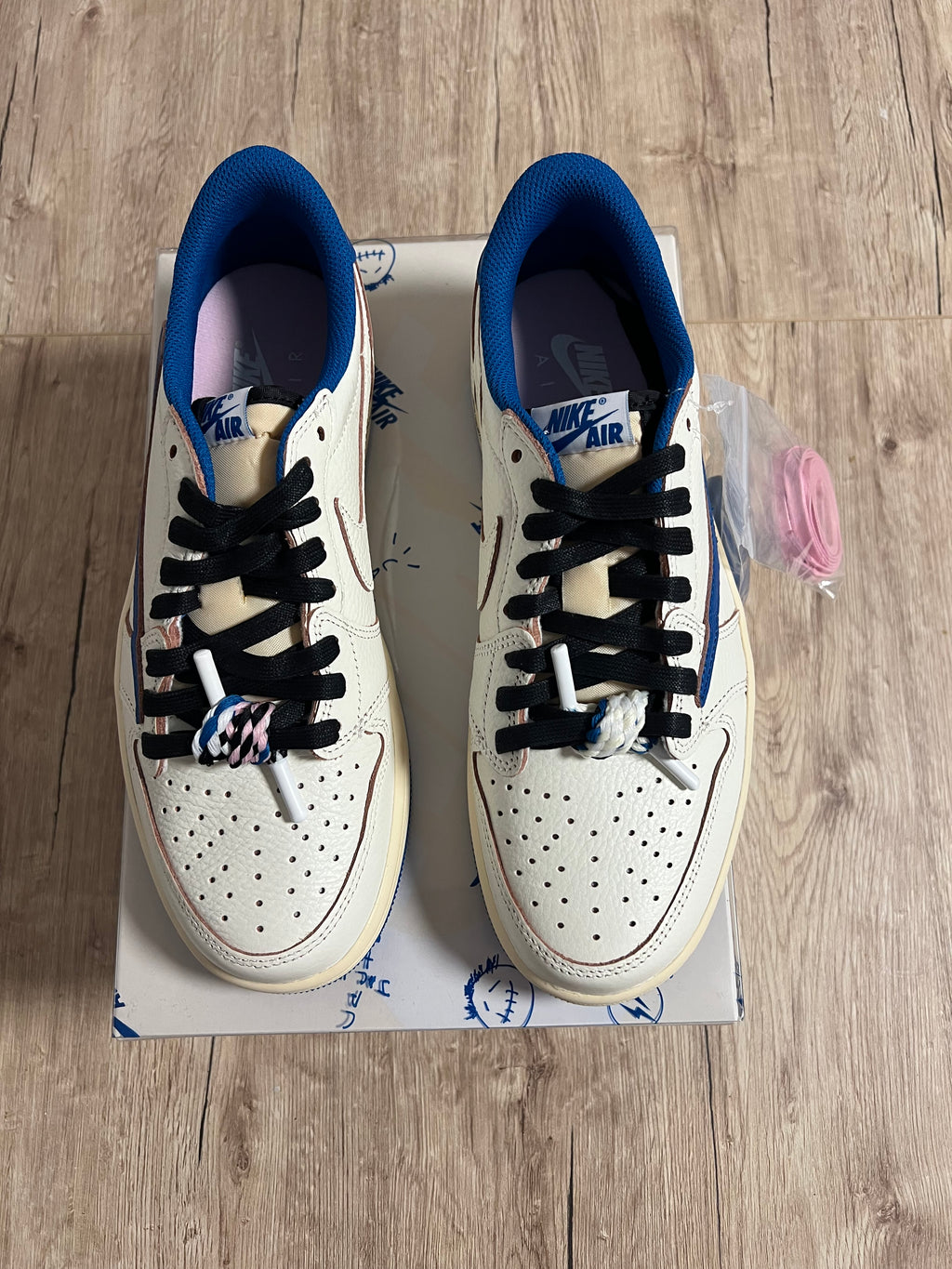 Air Jordan 1 Low Travis Scott x Fragment Sail Military Blue