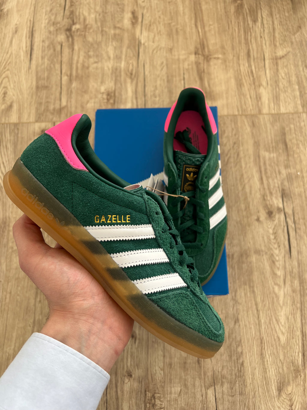 adidas Gazelle Indoor 'Collegiate Green Lucid Pink