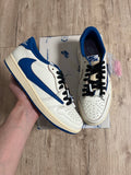 Air Jordan 1 Low Travis Scott x Fragment Sail Military Blue