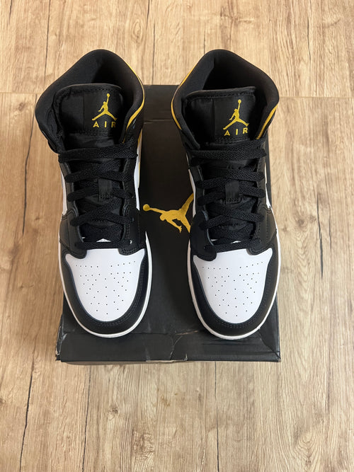 Air Jordan 1 Mid White Pollen Black (GS)