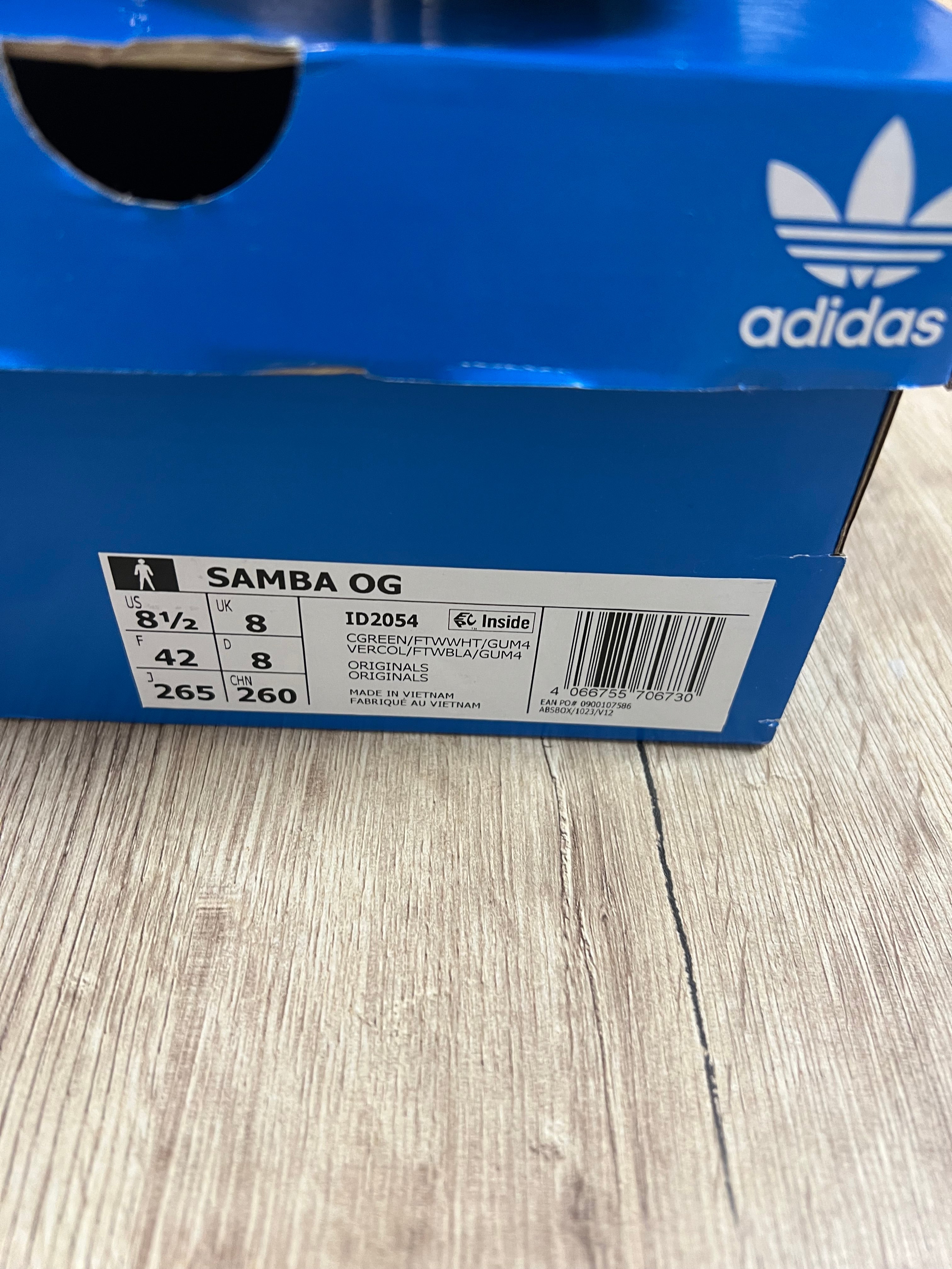 adidas Samba OG Collegiate Green Gum Grey Toe