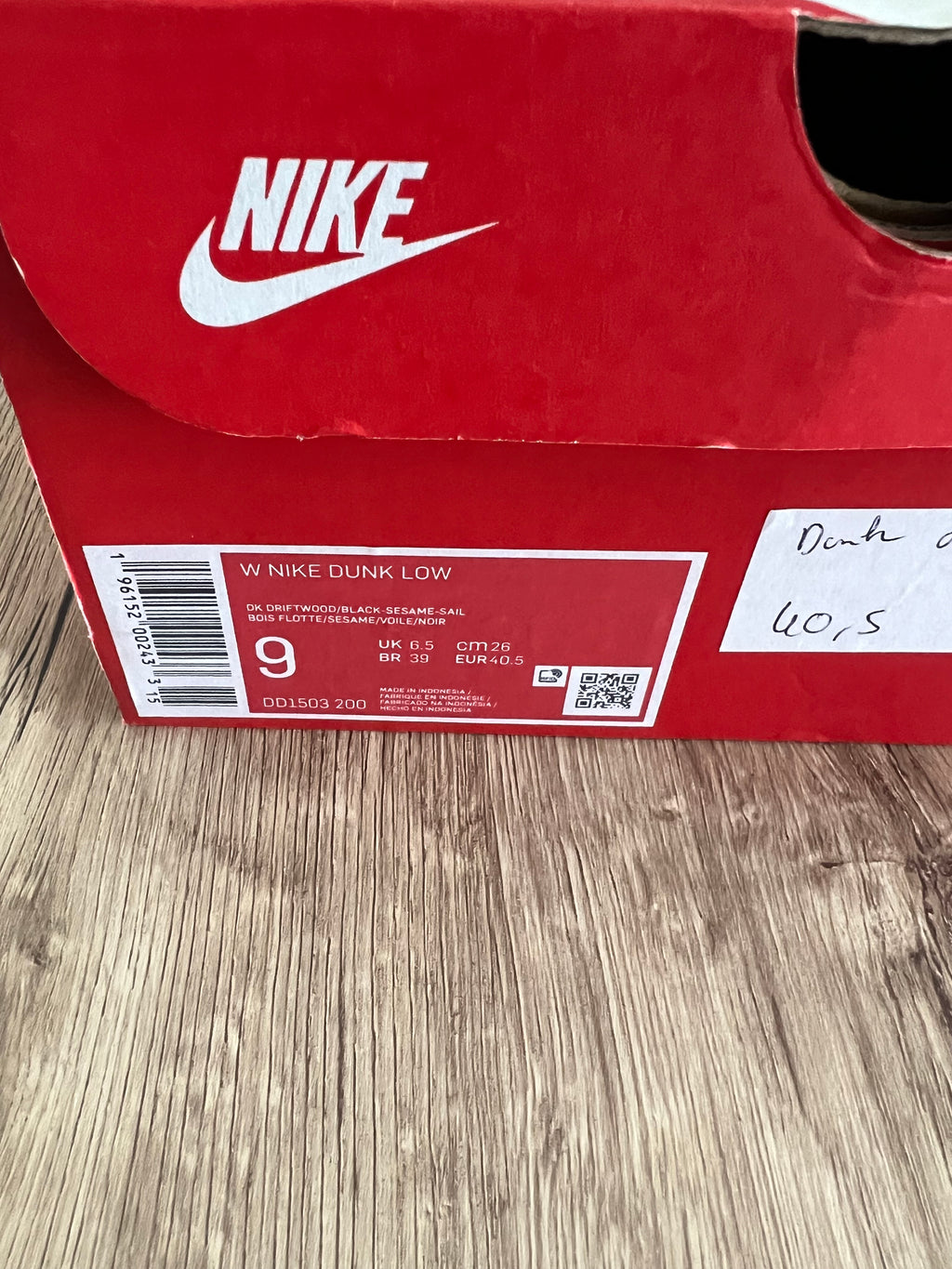 Nike Dunk low drifwood