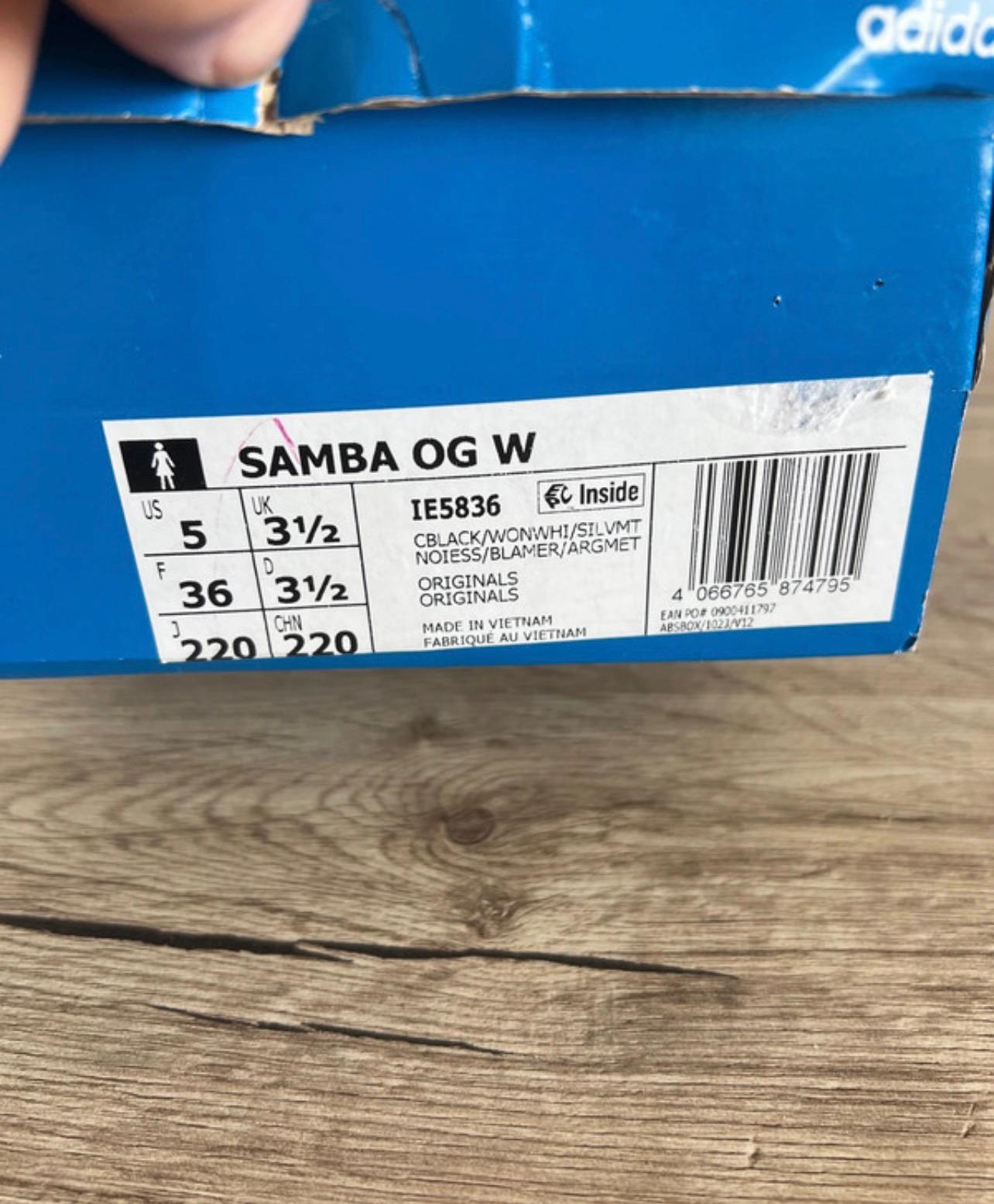 adidas Samba OG 'Core Black Wonder White'