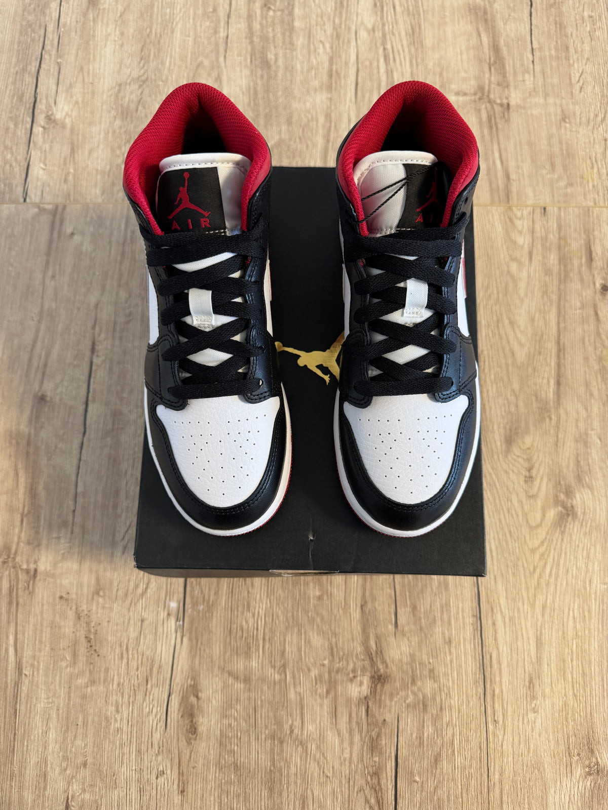 Air Jordan 1 Mid Gym Red Black White (GS)