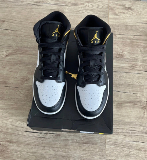Air Jordan 1 Mid White Pollen Black (GS)