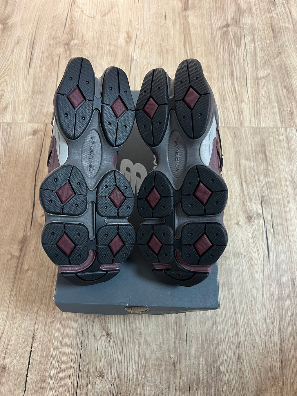 New Balance 9060 Patent Burgundy