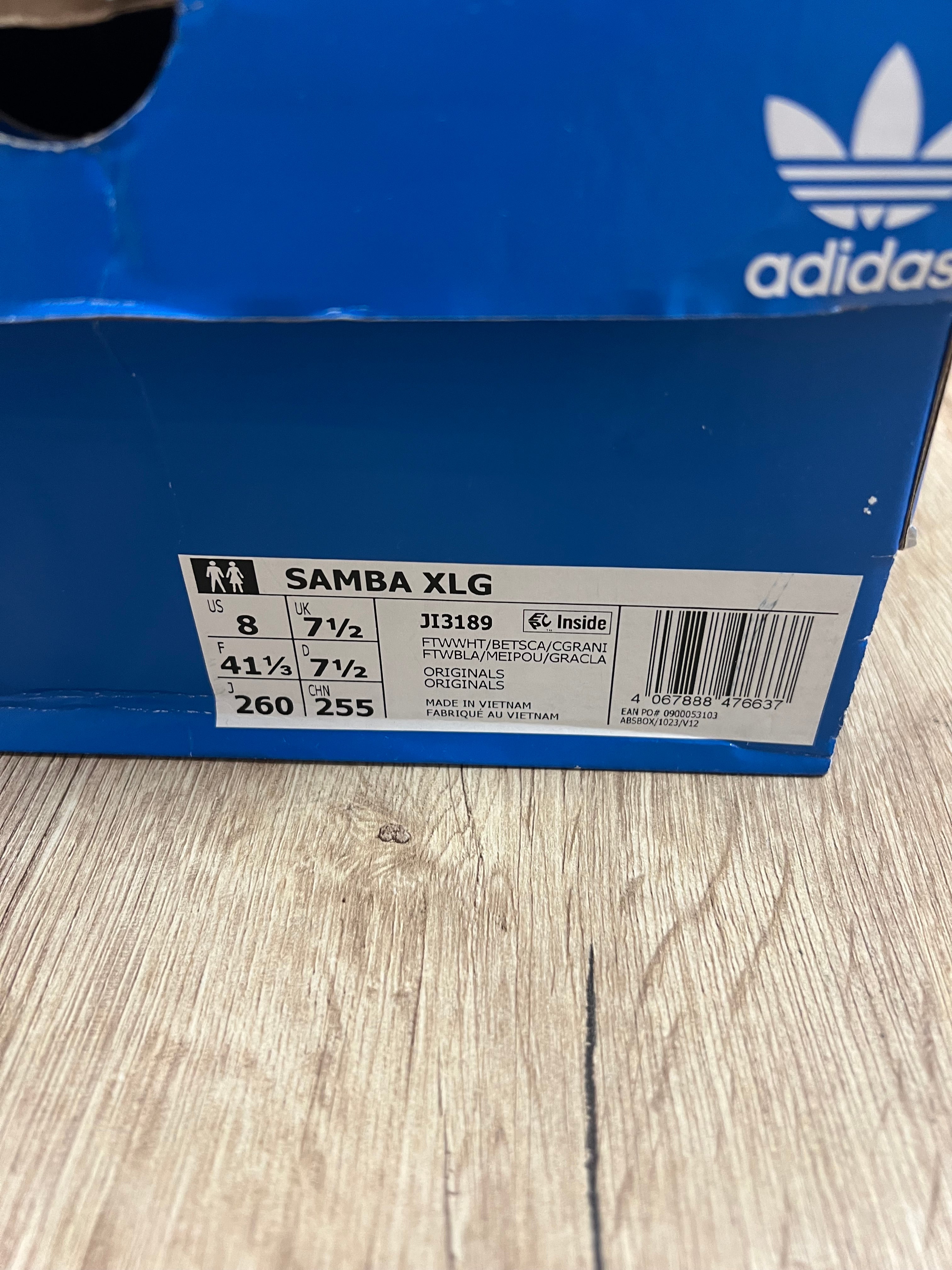adidas Samba XLG White Better Scarlet