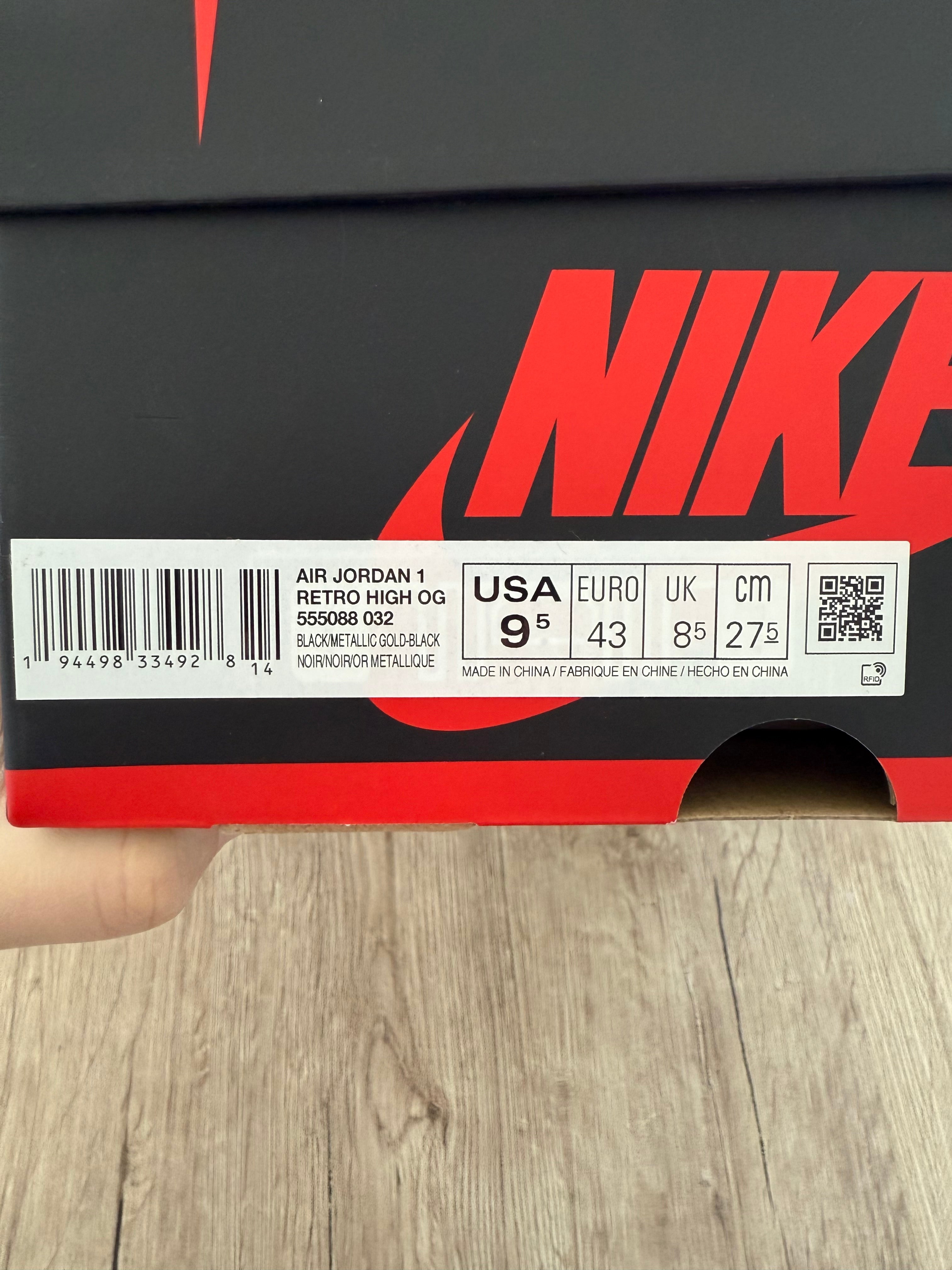 Jordan 1 Retro High Black Metallic Gold (2020)