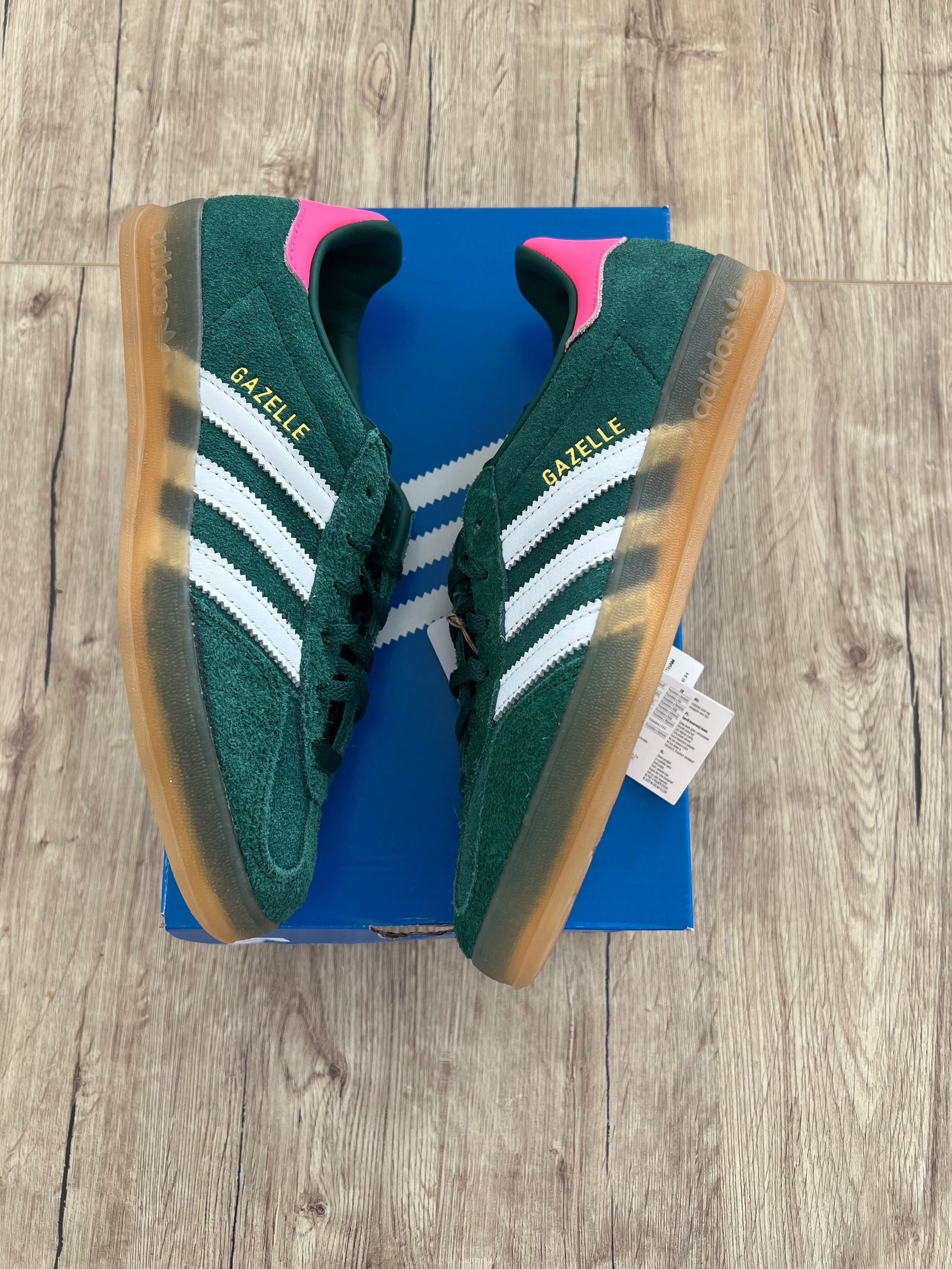 adidas Gazelle Indoor 'Collegiate Green Lucid Pink